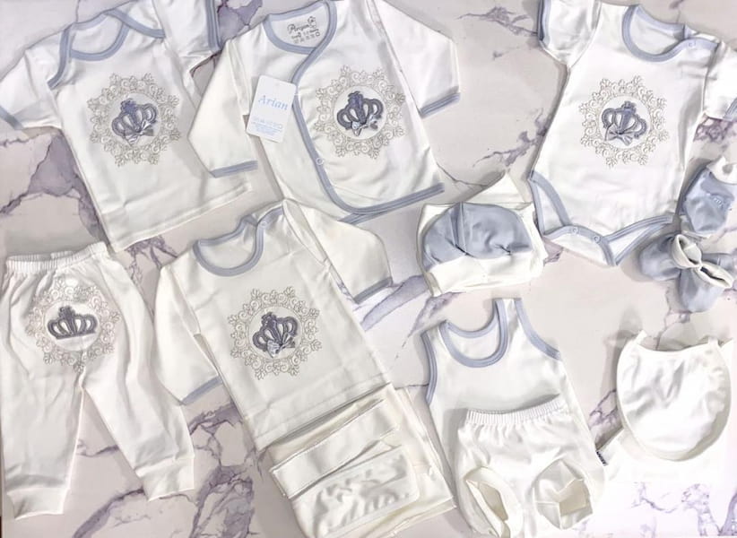 لباس 5 تکه نوزادی؛ دخترانه پسرانه 3 نوع شلوار بلوز آستین کوتاه