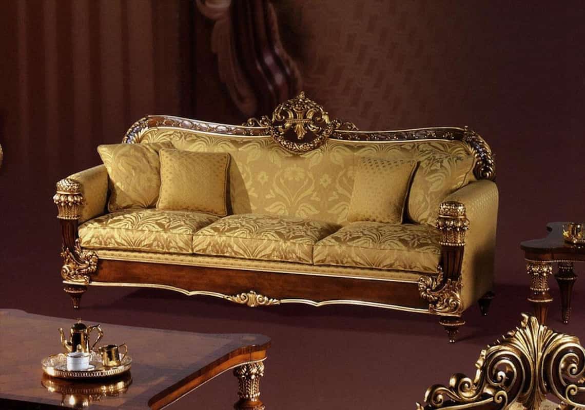 پارچه مبلی پتینه کرم؛ سنتی طلایی نسکافه ای 2 الیاف طبیعی مصنوعی