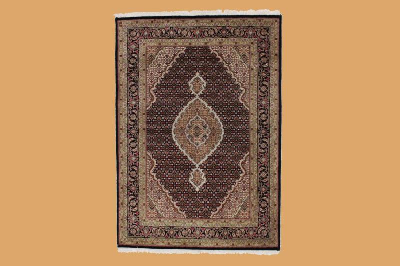 فرش ماشینی طرح ماهی؛ سنتی درباری اکریلیک بیجار شاه (6 9 12) متری