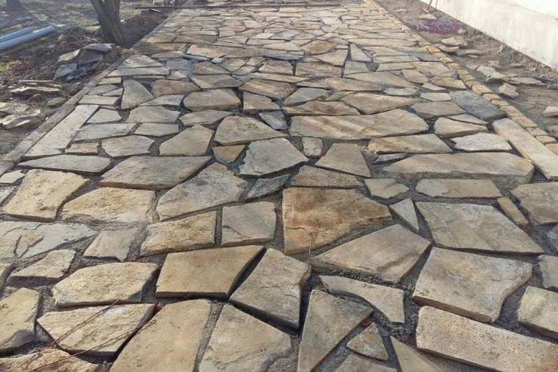 سنگ لاشه همدان؛ سیاه سفید 3 کاربرد دیوار چینی حیاط راه پله Hamedan