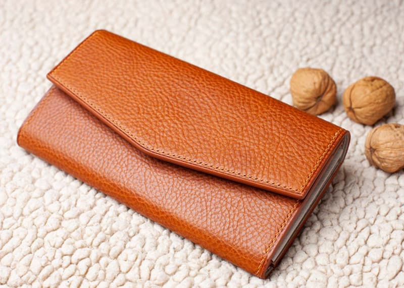 کیف پول دخترانه چرم؛ دست ساز کارخانه ای مصنوعی طبیعی Leather