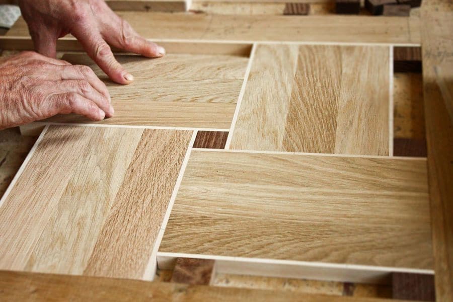 سرامیک طرح پارکت سه بعدی (کفپوش) خاک رس روکش لعابی 3 مدل شطرنجی راه راه ساده