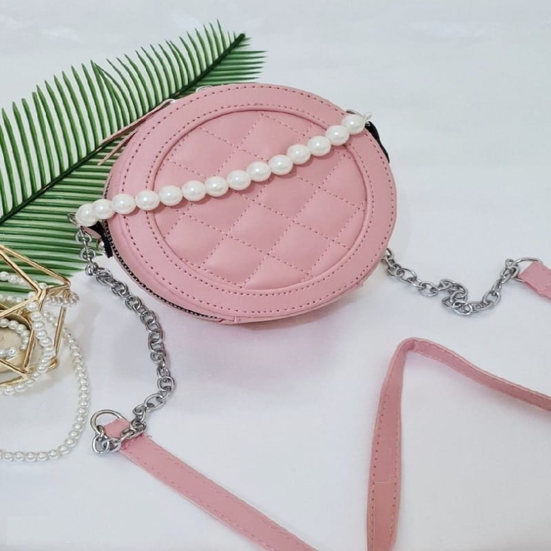 کیف گرد زنانه؛ طبیعی صنعتی بند قابل تنظیم 3 رنگ بنفش مشکی عسلی