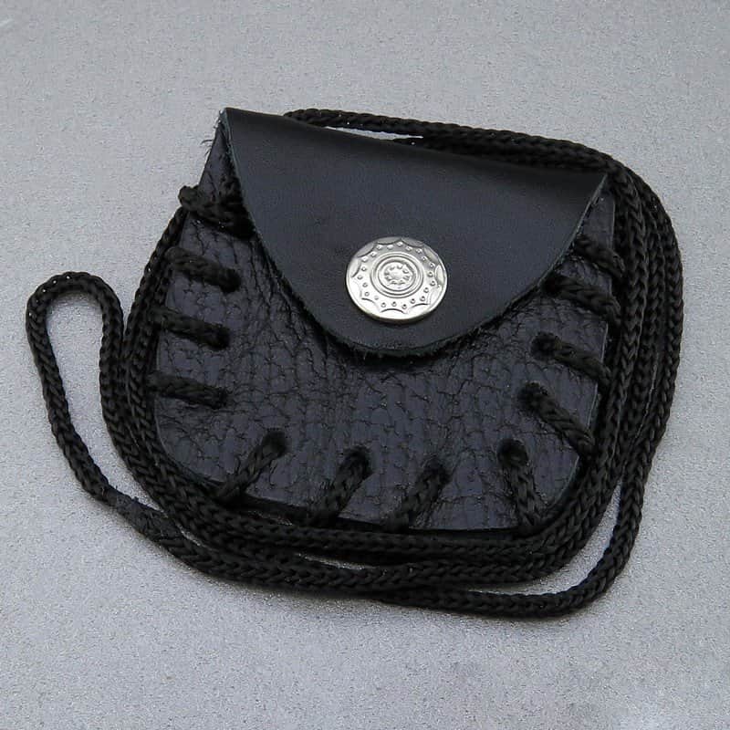 کیف گردنی دعا؛ چرم دکمه ای انعطاف پذیر قابل حمل (4*4 5*5) سانتیمتر