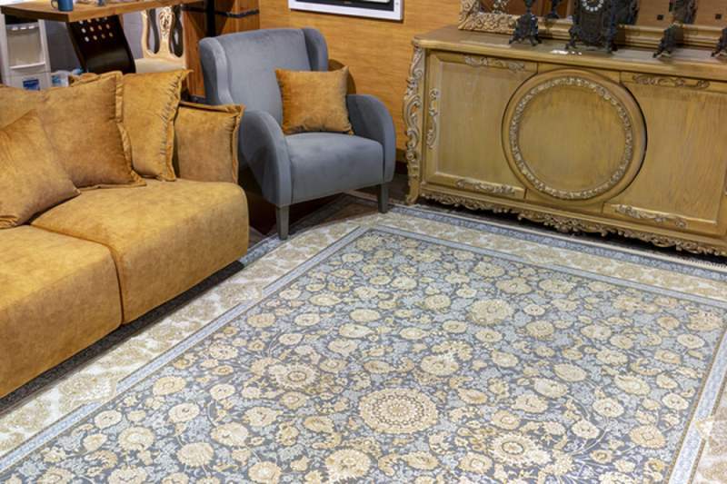 فرش 1500 شانه کاشان؛ پلی استر اکریلیک ماشینی دستباف 9 میلی متری