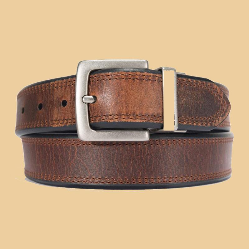 کمربند مردانه چرم مارال (فوطه) بزی مقاوم کششی عرض 3.5 سانتی متر رسمی Maral
