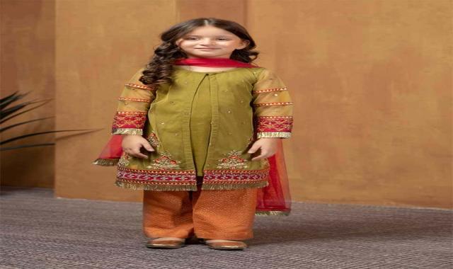 لباس هندی زنانه؛ نخی ساتن حریر پیراهن نیم تنه Needlework