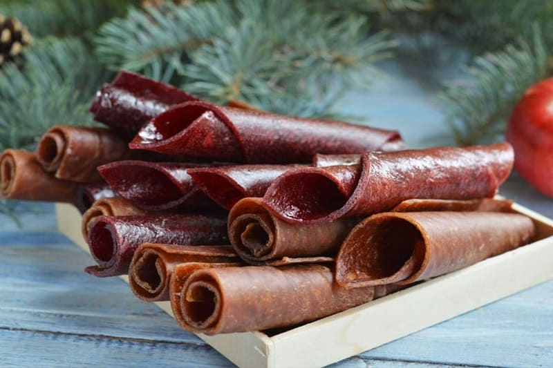 لواشک میوه ای خانگی؛ سیب زردآلو کیوی (ترش ملس) کلسیم فسفر Fe