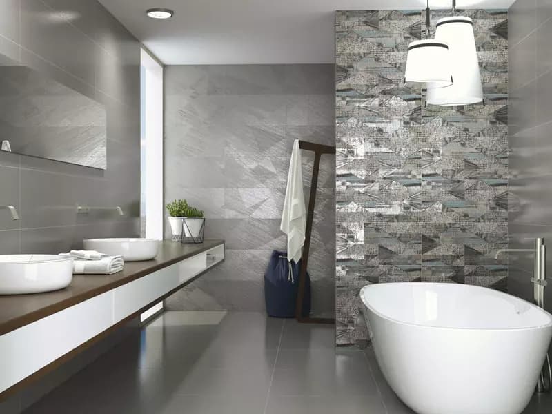 کاشی سرویس بهداشتی طرح جدید؛ خاک رس فانتزی صورتی سیلور Pink