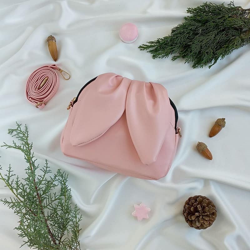 کیف گرد خرگوشی؛ سه بعدی تدی خزدار 2 مدل بند زنجیری چرمی