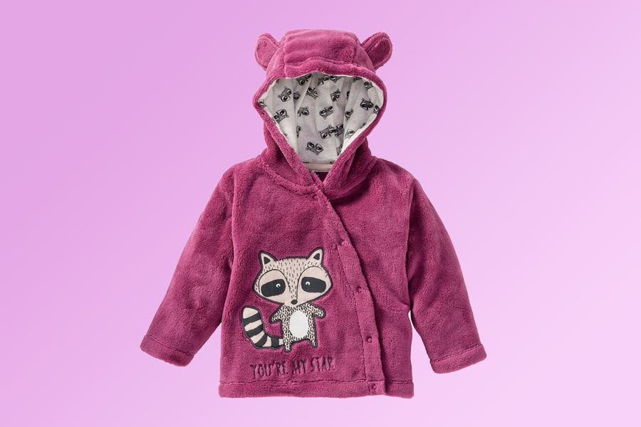 هودی دخترانه زمستانی؛ نخ پلی استر دکمه دار 2 رنگ زرد آبی