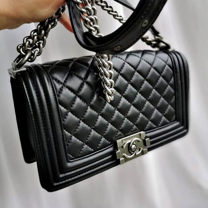 کیف شنل اورجینال؛ زیبا شیک (سفید قرمز طوسی) طلایی اصل