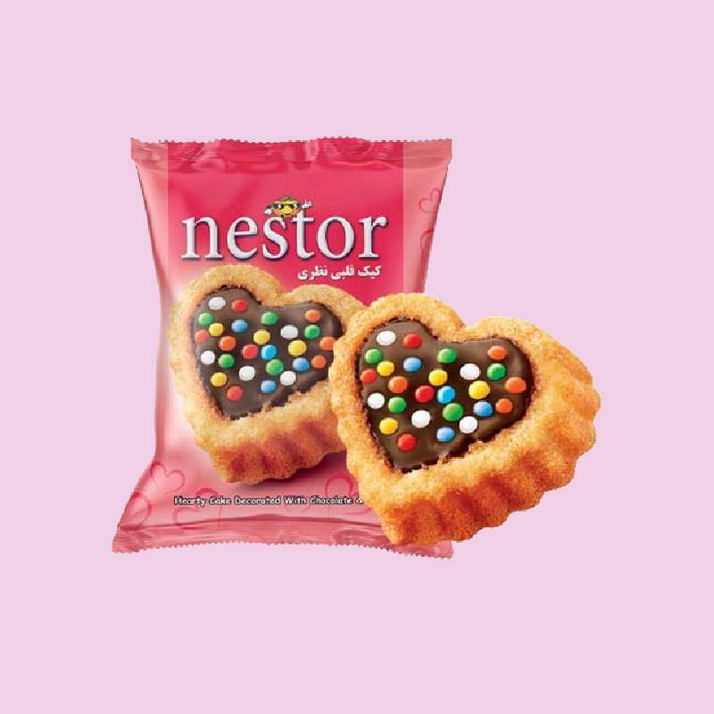 کیک و کلوچه نظری؛ پرتقالی موزی 3 نوع قلبی دارک رویال Nazari