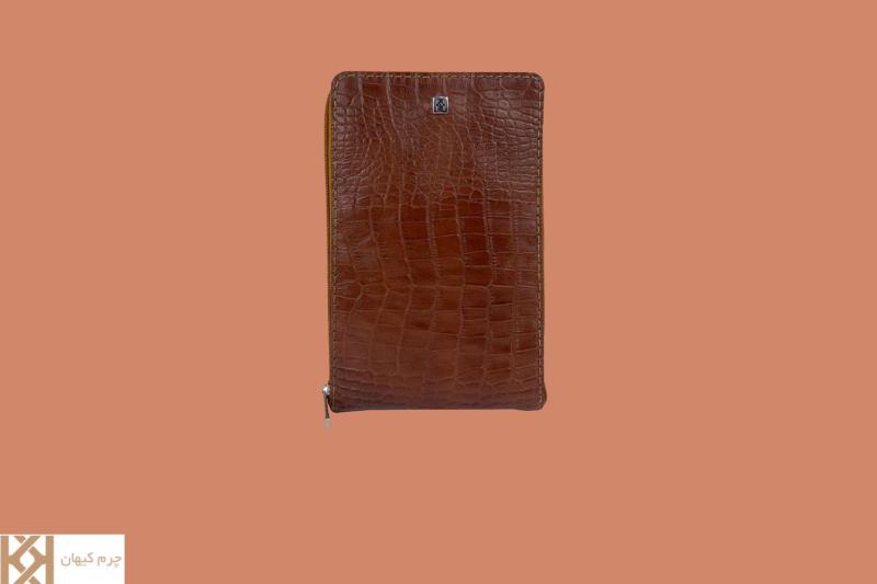 کیف چرم زنانه کیهان؛ طبیعی (سرمه ای زرشکی قهوه ای) الیاف نخی پارچه
