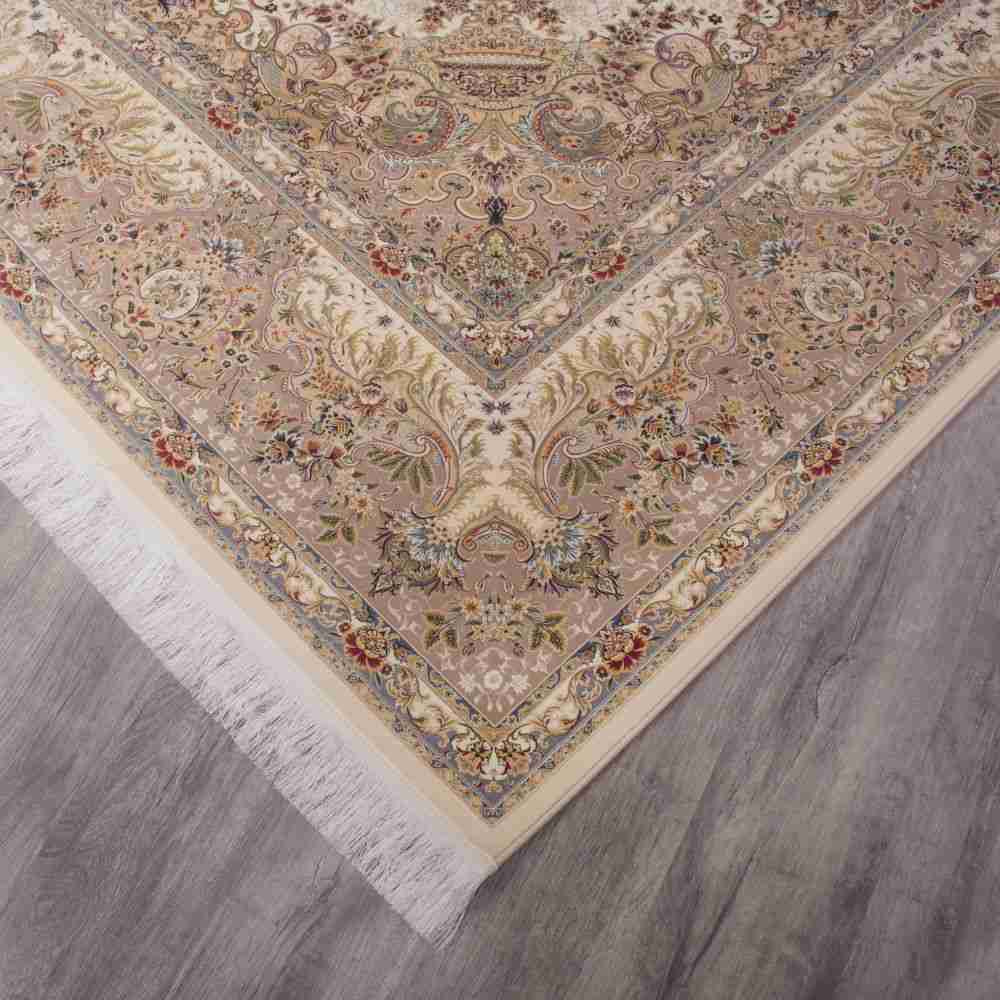 فرش 1500 شانه تبریز؛ کرم نقره ای (6 9 12) متری کلاسیک مدرن - آراد برندینگ - گسترش تجارت مردمی