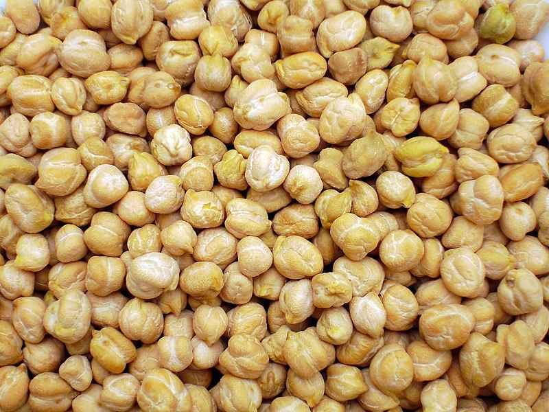 نخود پخته؛ شیرین فیبر کلسیم آهن 2 رنگ قهوه ای زرد