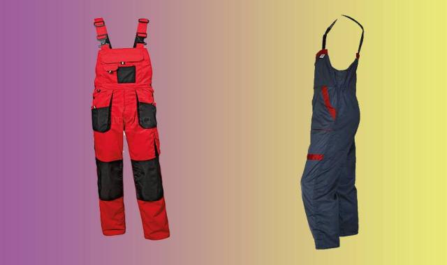 لباس کار مردانه دوبنده؛ ترگال پی وی سی پنبه 2 رنگ قرمز مشکی