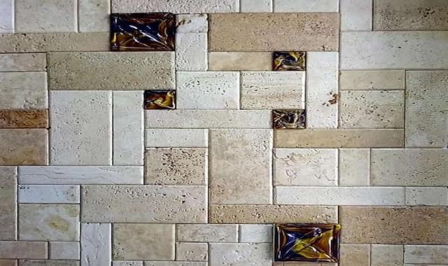 سنگ آنتیک پازلی؛ رگه دار آشپزخانه اتاق 3 رنگ طوسی سفید زغالی