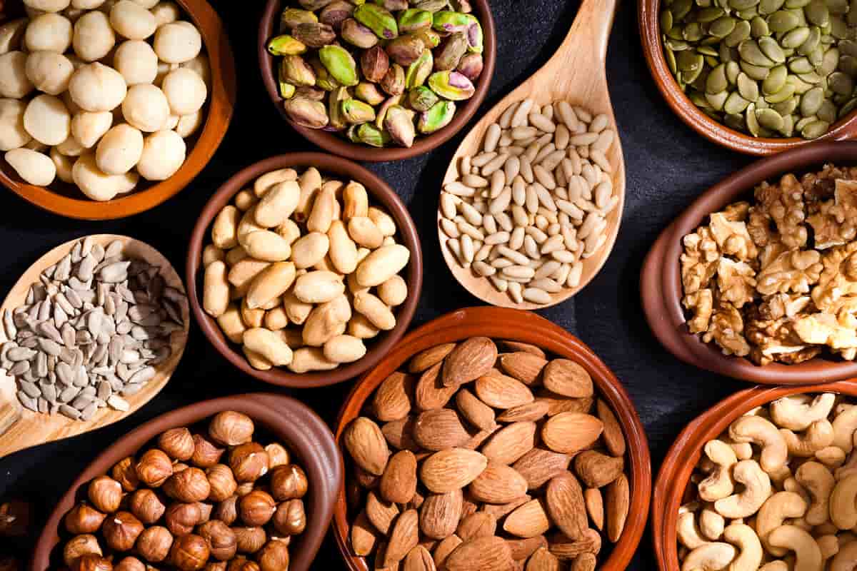 آجیل به صورت عمده؛ فله ای بسته بندی فیبر پروتئین آنتی اکسیدان ویتامین E