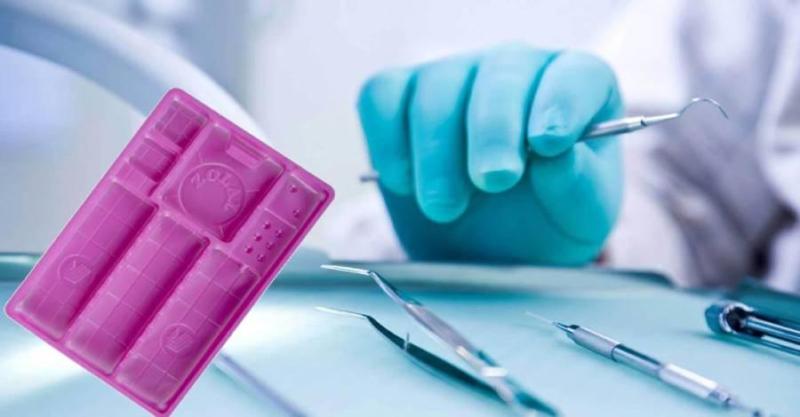 سینی یکبار مصرف دندانپزشکی؛ ساده رنگی بهداشتی 2 سایز کوچک بزرگ Tray