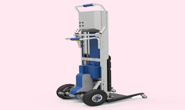 چرخ باربری پله رو برقی (لیفتراکی) فلزی 6 لاستیک حمل آسان