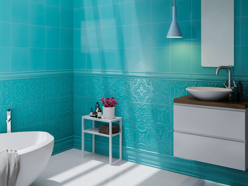 سرامیک کف فیروزه ای؛ استحکامی بالا مناسب حیاط پارکینگ آشپزخانه ceramic