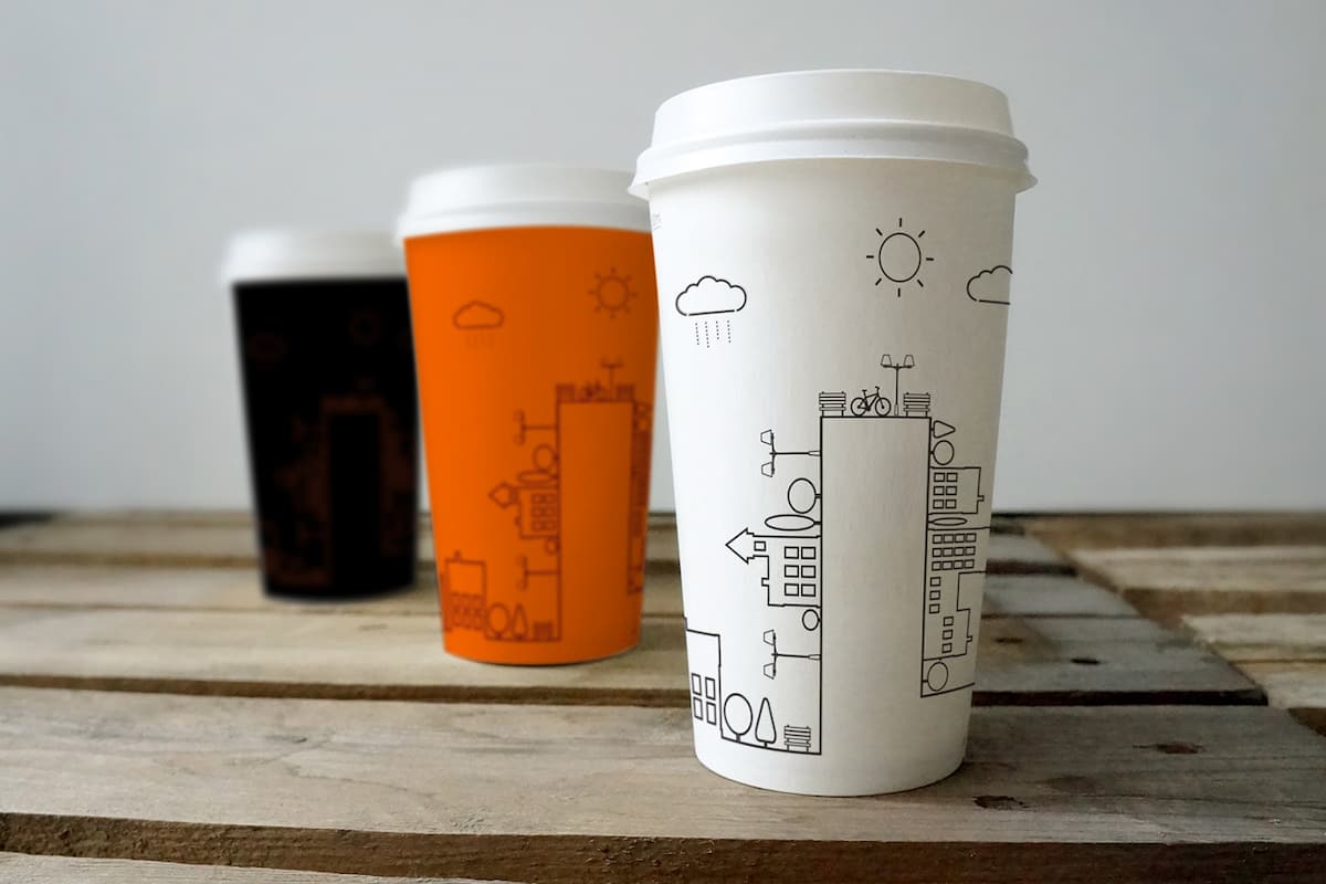 لیوان یکبار مصرف برای چای؛ لبه دار بدون درب 2 جنس کاغذی سلولزی Polyethylene