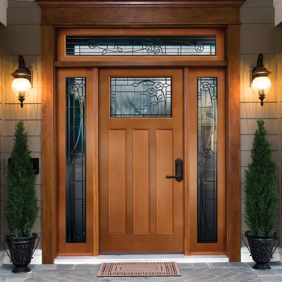 درب ضد سرقت رنگ گردویی؛ عایق حرارت (دزدگیر هوشمند) چوب ام دی اف