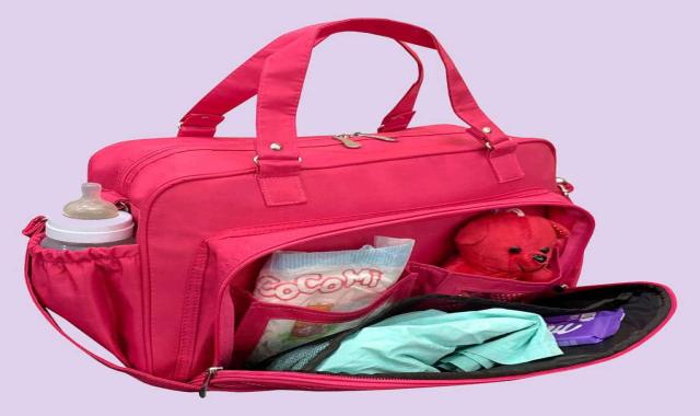 کیف سیسمونی نوزاد؛ نگهداری وسایل کودک (برزنت نایلون) بند رکابی