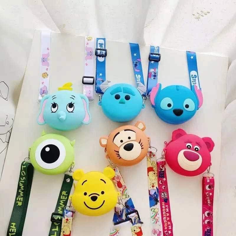 کیف سیلیکونی بچه گانه؛ طول عمر بالا (قرمز نارنجی سرخابی) عروسکی