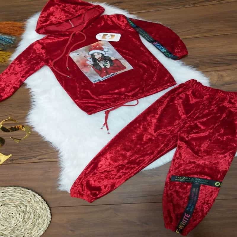 شلوار مخمل بچه گانه؛ لباس گرم ضخیم 2 نوع (ساده طرحدار) زمستان