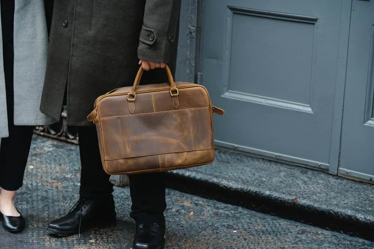 کیف چرم پاندورا؛ انعطاف پذیر (طبیعی مصنوعی) قهوه ای ضد آب