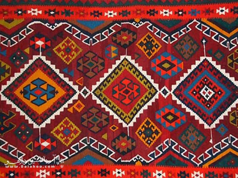 صنایع دستی تبریز گلیم بافی (گبه) نخ پنبه رو انداز زمین مراغه Tabriz