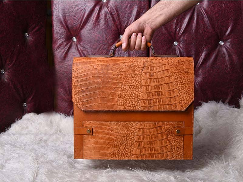 کیف دیپلمات چرم دست دوز؛ طبیعی بند دار مناسب کارمندان کارکنان شرکت bag