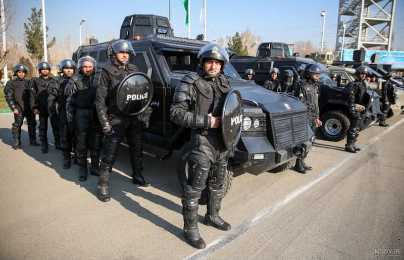 لباس پلیس یگان امداد؛ ایمنی بالا ترگال رنگبندی (سرمه ای سبز سفید آبی)