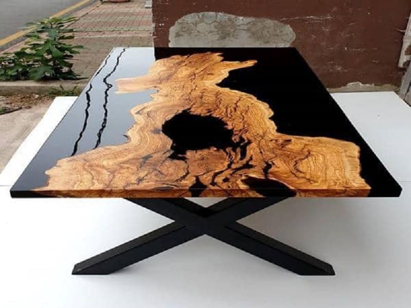 میز جلو مبلی رزین اپوکسی؛ کوچک متوسط بزرگ 2 مدل مربعی گرد