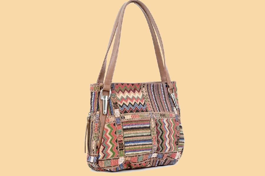 کیف گلیم بافی دخترانه؛ کوله دوشی دستی 2 استفاده تفریح مدرسه