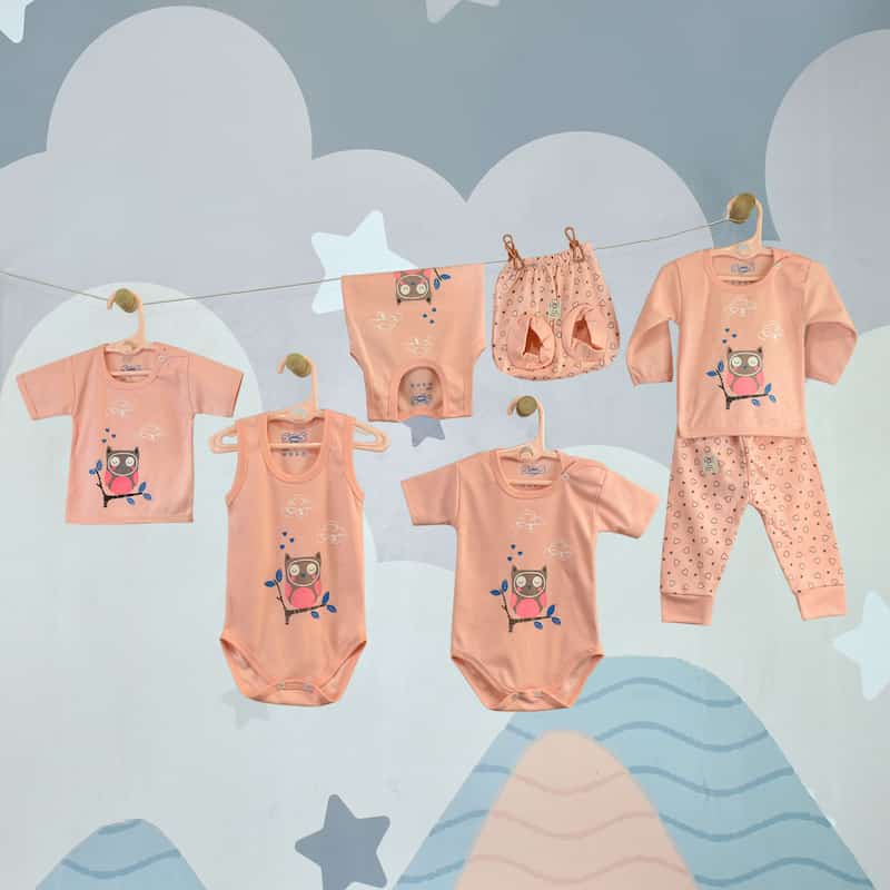 لباس نوزاد ارزان؛ تکه دوزی گلدوزی لطیف نرم دخترانه پسرانه (1 18) ماه