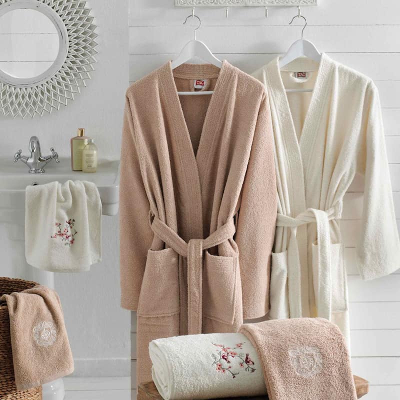 حوله حمامی کلاه دار؛ پنبه بامبو ابریشم (S XL) استخری تن پوش