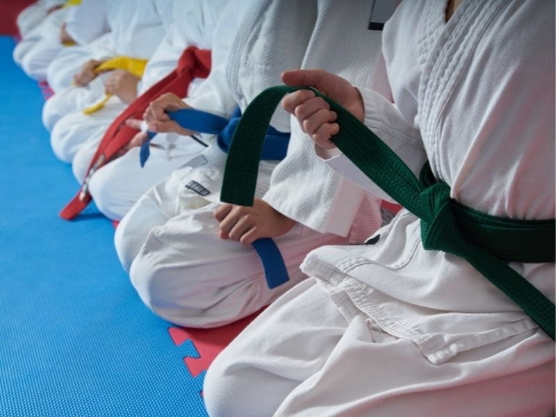 لباس دخترانه تکواندو؛ سه تکه مبارزه پومسه نرم سبک taekwondo