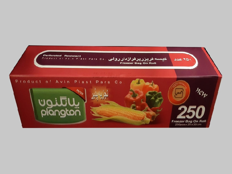 کیسه فریزر پلانگتون؛ پلاستیک رولی سفید شفاف (25 30) سانتیمتر