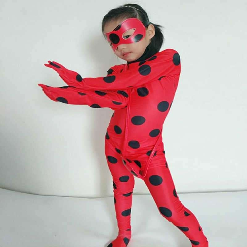 لباس دختر کفشدوزکی؛ قرمز مشکی کارتونی 2 نوع یکسره دو تیکه