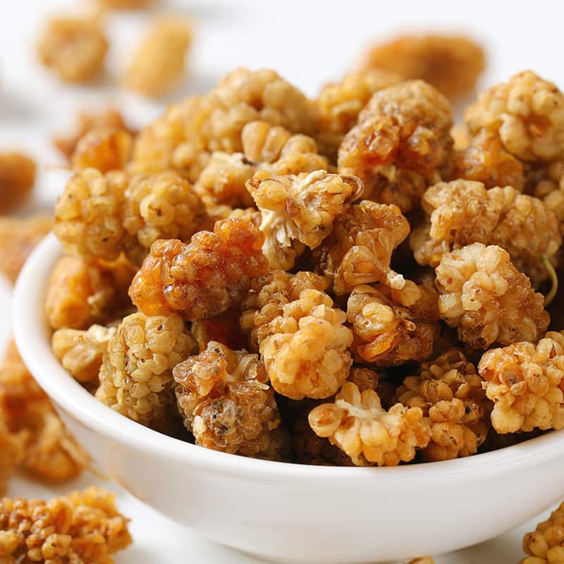 توت خشک آهن؛ خشکبار ترد شکننده (سفید سیاه) سطح زبر