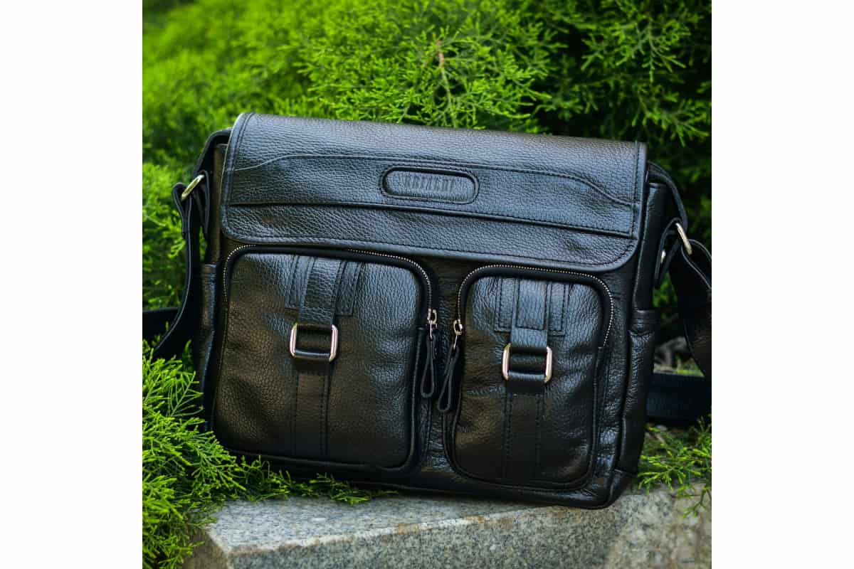 کیف دستی مردانه چرم مشهد؛ چرخ دست دوز (اداری کمری دوشی) قفل رمز دار