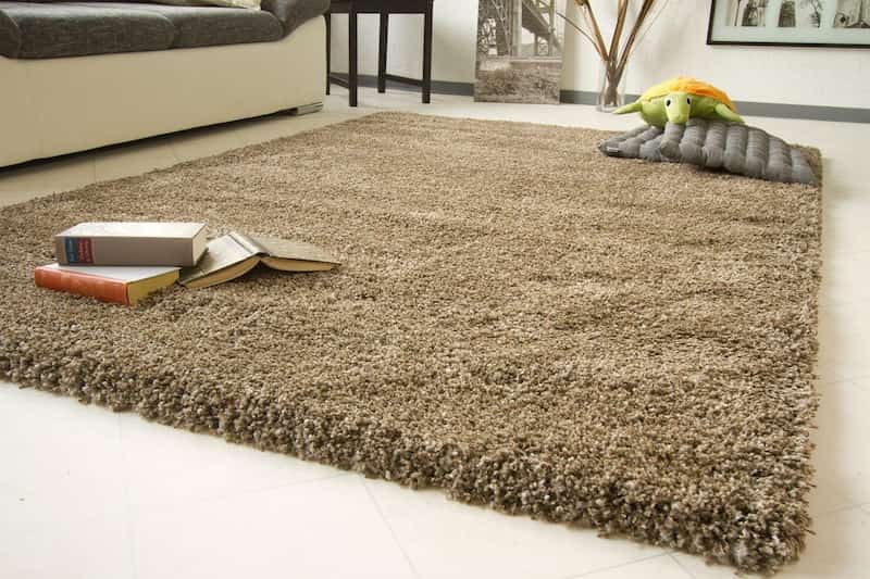 فرش ماشینی هریس تبریز؛ پنبه رنگ (گردویی کرم سرمه ای) اکرلیک 700 شانه