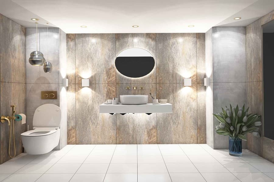 کاشی تبریز مدل رزا؛ نانو پوش ضد آب طرح گل classic