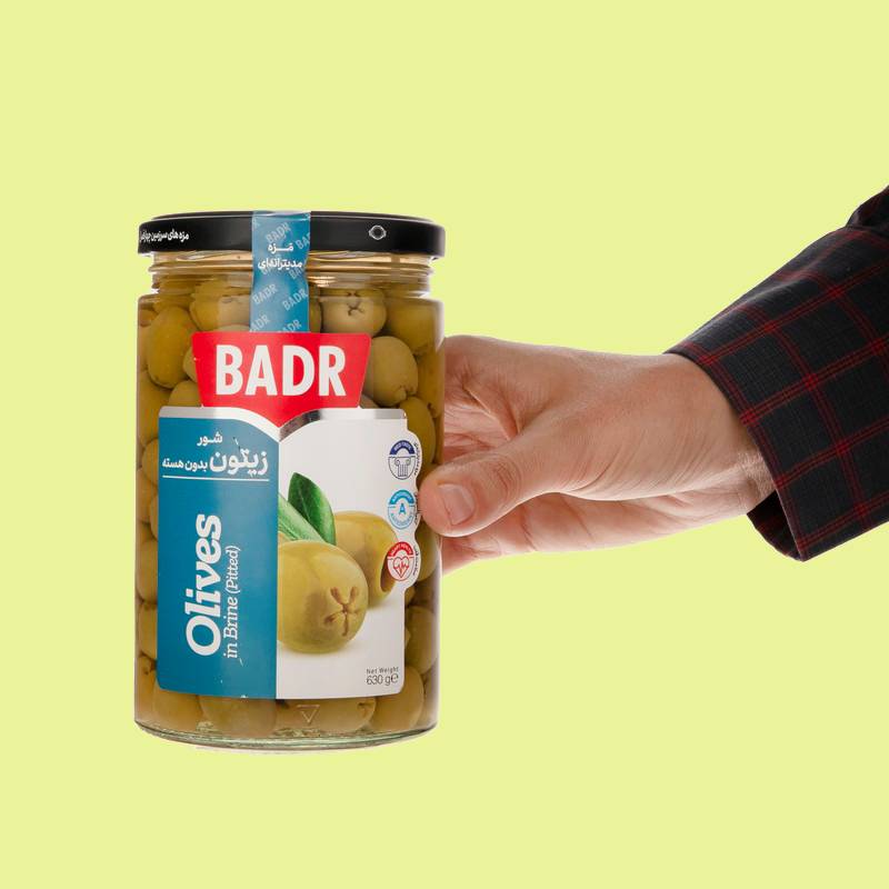 زیتون بدون هسته بدر؛ ویتامین E کلسیم کالری 115 ضد التهاب سلامت قلب 360 گرم