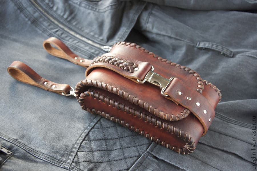 کیف چرم مردانه دست دوز؛ طبیعی رنگ عسلی قهوه ای مشکی Bag