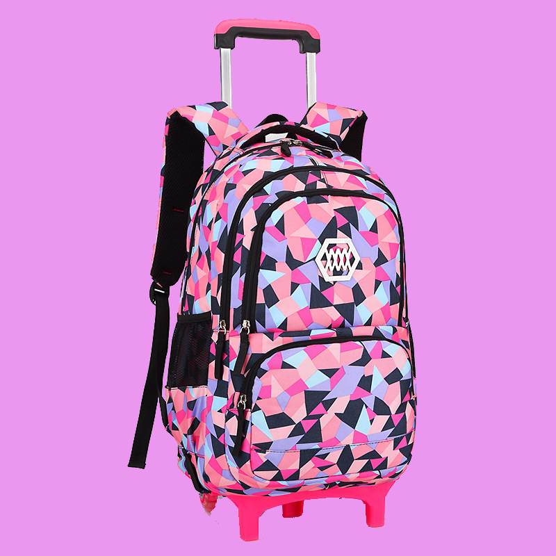 کیف دخترانه چرخ دار؛ دوشی (500 600) کیلو گرم صورتی آبی قرمز طرح مختلف