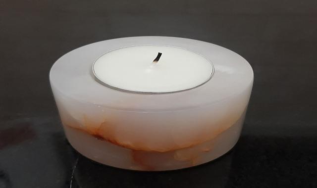 جاشمعی سنگ مرمر؛ چوب فلز با دوام 2 رنگ برنزی چوبی candlestick